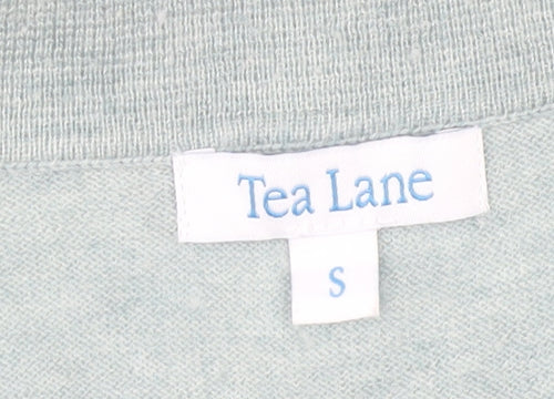 Tea Lane Women's Grey Collared Henley Knit Jumper Size S