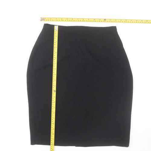 St. Bernard Women's Black Size 12 Pencil Knee Length Skirt