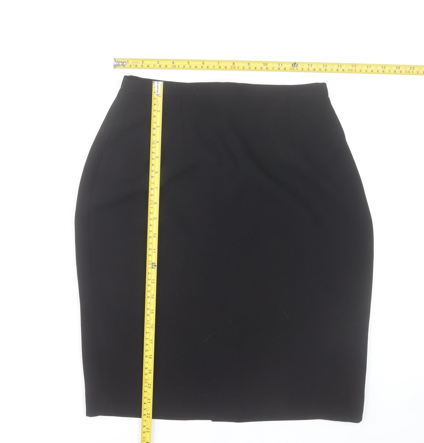 St. Bernard Women's Black Size 12 Pencil Knee Length Skirt