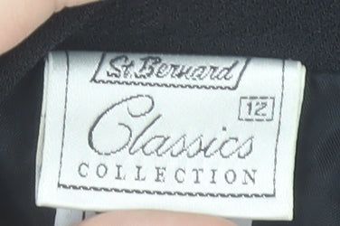 St. Bernard Women's Black Size 12 Pencil Knee Length Skirt