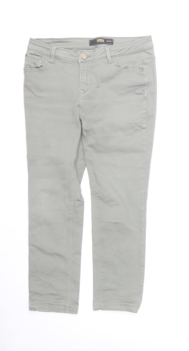 St. Bernard for Dunnes Stores Women’s Grey Skinny Jeans Size 12 UK Mid Rise Stretch Cotton Blend