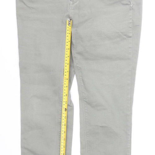 St. Bernard for Dunnes Stores Women’s Grey Skinny Jeans Size 12 UK Mid Rise Stretch Cotton Blend