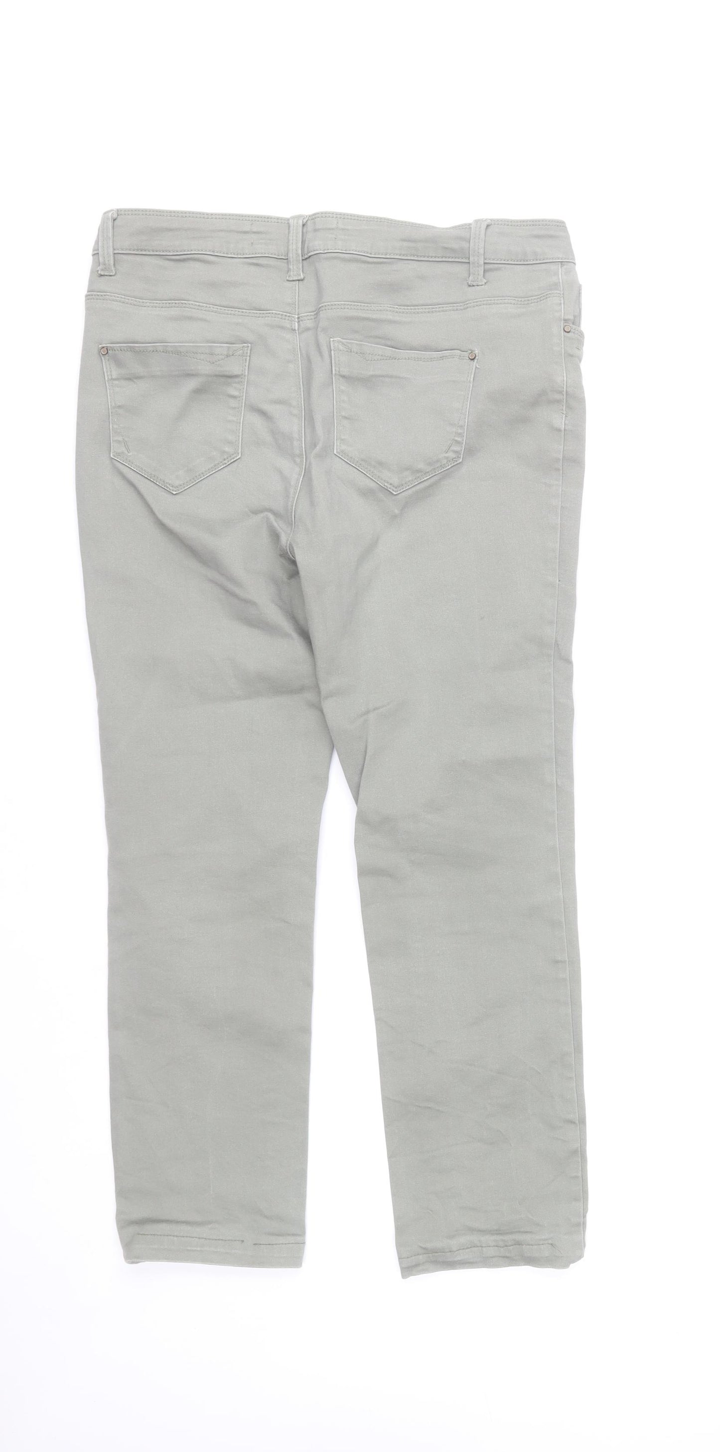 St. Bernard for Dunnes Stores Women’s Grey Skinny Jeans Size 12 UK Mid Rise Stretch Cotton Blend