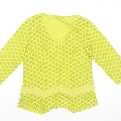 Marks and Spencer Per Una Green Polka Dot Ruffle Blouse Women’s Size 12