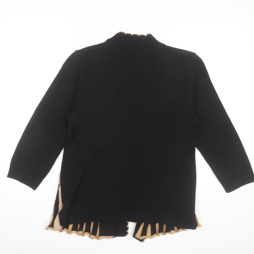 Forever by Michael Gold Women's Black Tunic Knit Top Size S 3/4 Sleeve