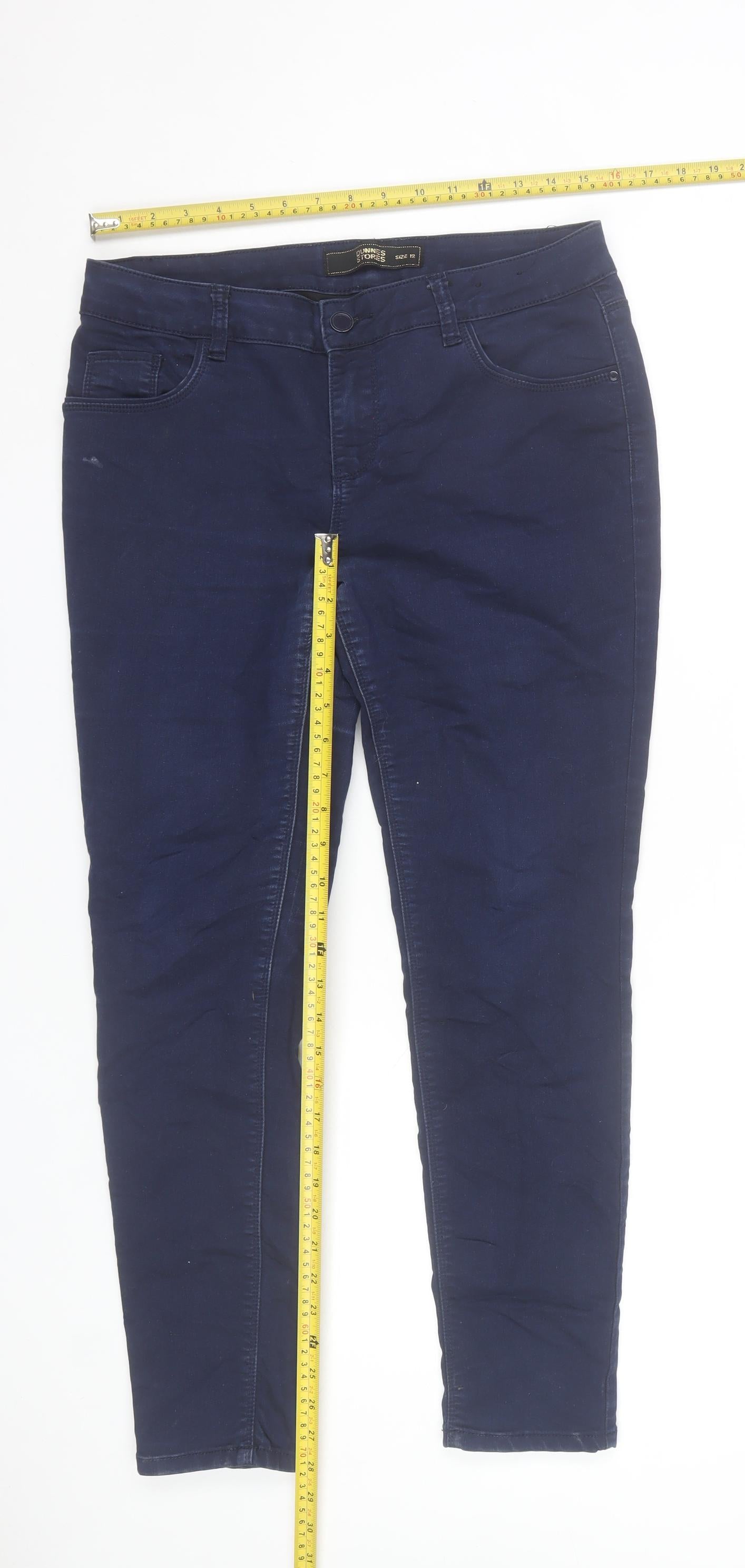 Dunnes Stores Women’s Blue Skinny Jeans Size 12 Slim Fit Denim