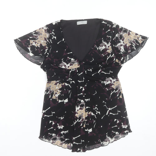Marks and Spencer Women’s Multicoloured Floral Chiffon Tunic Blouse UK 12