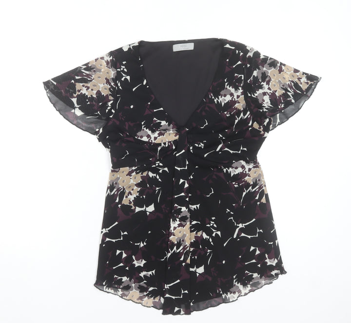 Marks and Spencer Women’s Multicoloured Floral Chiffon Tunic Blouse UK 12