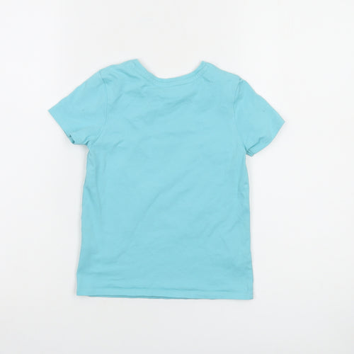 George Disney Princess Moana Blue Girls T-Shirt 4-5 Years Short Sleeve