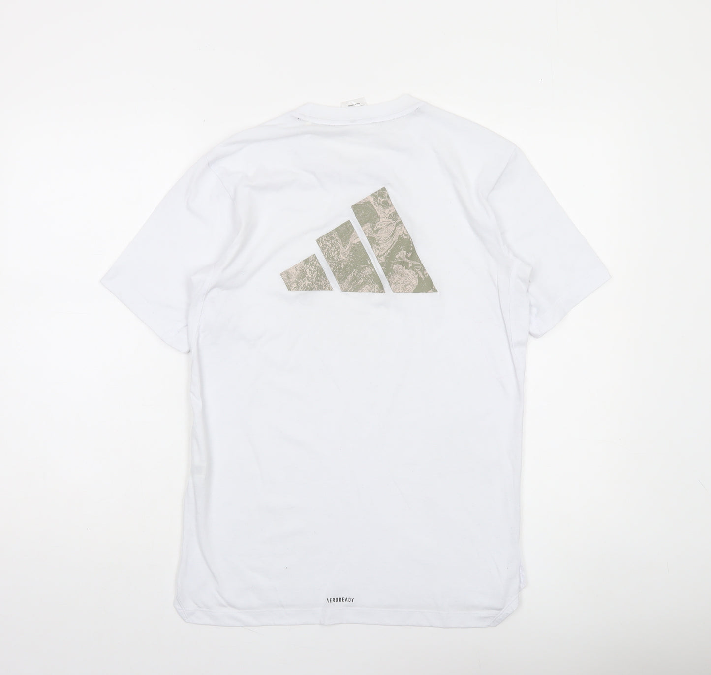 Adidas Men's White Training T-Shirt Size S Moisture Wicking Gym Top