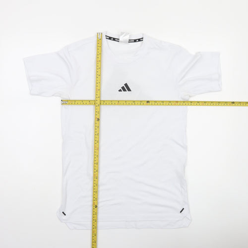 Adidas Men's White Training T-Shirt Size S Moisture Wicking Gym Top