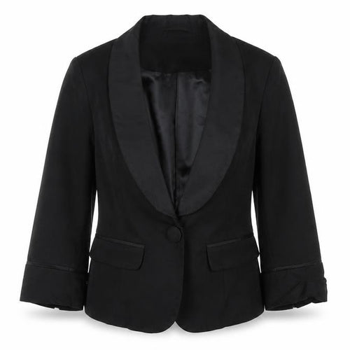 New Look Women's Black Tuxedo Suit Jacket UK 10 Shawl Lapel