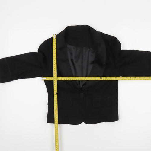 New Look Women's Black Tuxedo Suit Jacket UK 10 Shawl Lapel