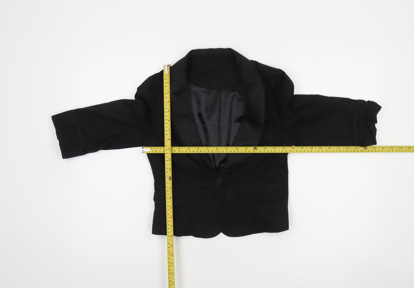 New Look Women's Black Tuxedo Suit Jacket UK 10 Shawl Lapel