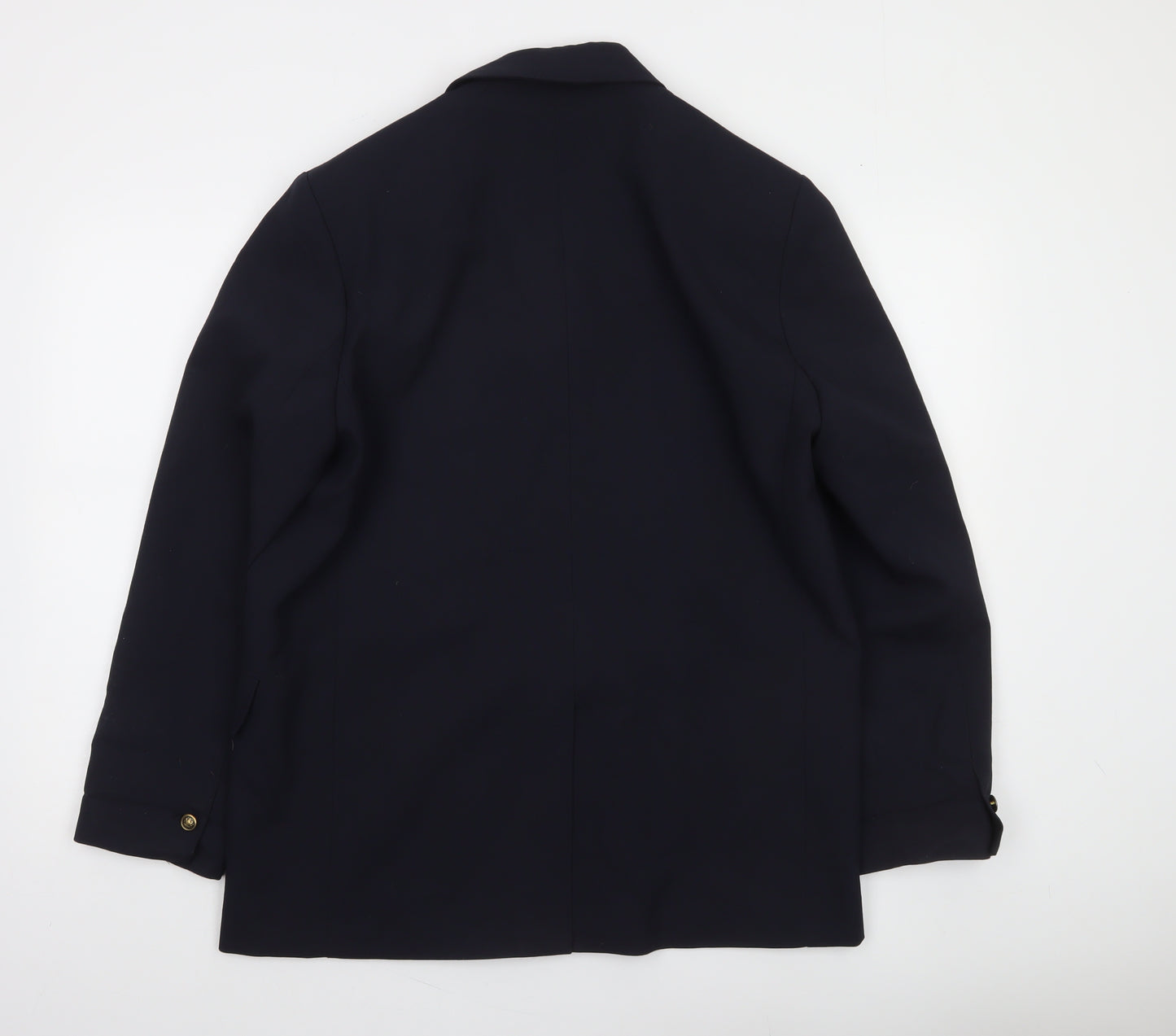 MNG Women's Blue Double-Breasted Blazer Size 14