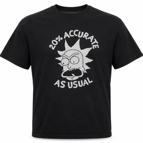Rick and Morty Men's Black XL Graphic Funny Cartoon T-Shirt