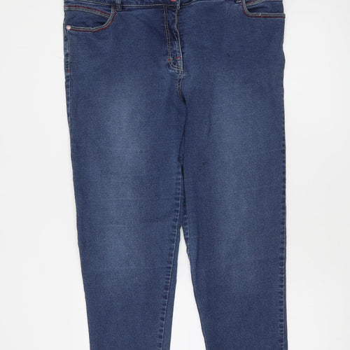 Punt Roma Women's Blue Size 18 Straight Leg Stretch Denim Jeans