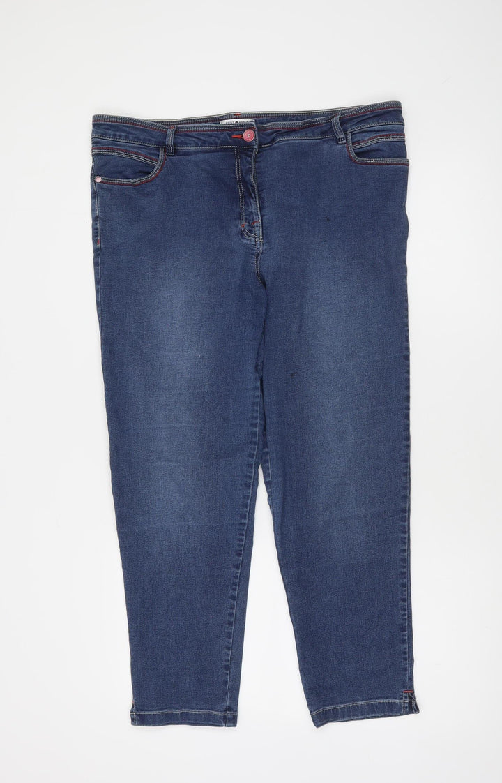 Punt Roma Women's Blue Size 18 Straight Leg Stretch Denim Jeans