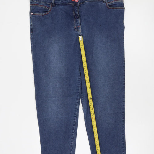 Punt Roma Women's Blue Size 18 Straight Leg Stretch Denim Jeans