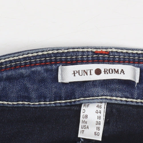 Punt Roma Women's Blue Size 18 Straight Leg Stretch Denim Jeans