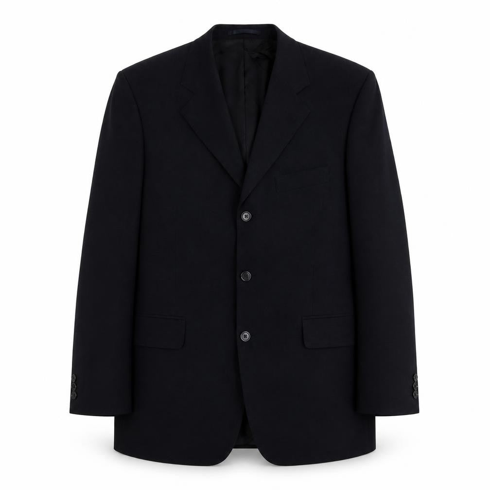 Burton Men's Black 42R Wool Blend Classic 3-Button Blazer