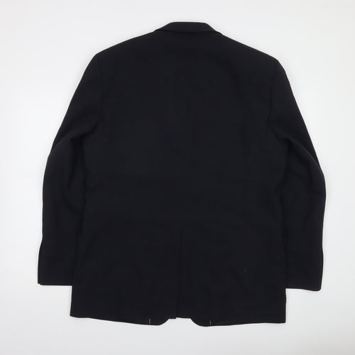 Burton Men's Black 42R Wool Blend Classic 3-Button Blazer