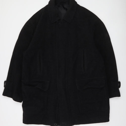 Marks and Spencer Men's Black Wool Overcoat Medium 38-40" Classic Fit