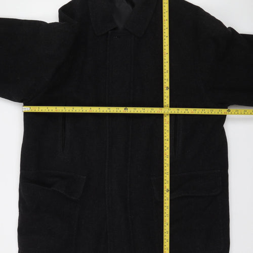 Marks and Spencer Men's Black Wool Overcoat Medium 38-40" Classic Fit