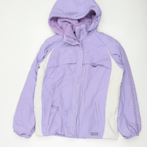 Maine New England Girls Purple Hooded Puffer Jacket 13-14 Years