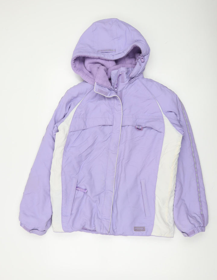 Maine New England Girls Purple Hooded Puffer Jacket 13-14 Years