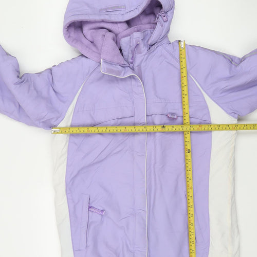 Maine New England Girls Purple Hooded Puffer Jacket 13-14 Years