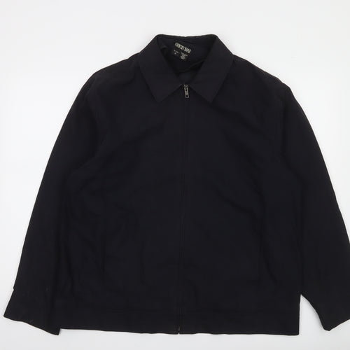 Country Road Men's Black XL Cotton Blend Zip-Up Casual Jacket