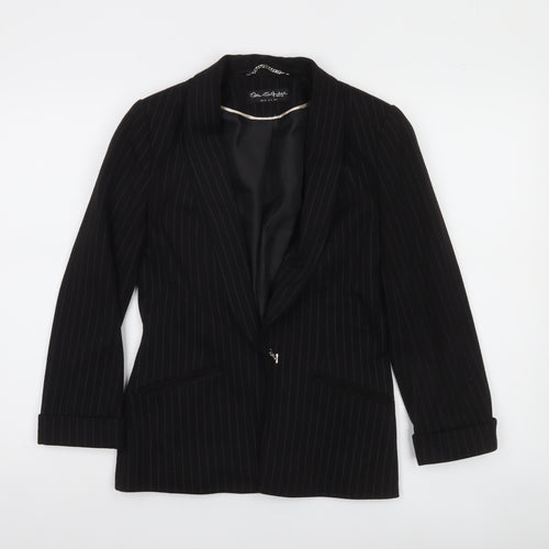 Miss Selfridge Women’s Black Pinstripe Slim Fit Blazer Size 8