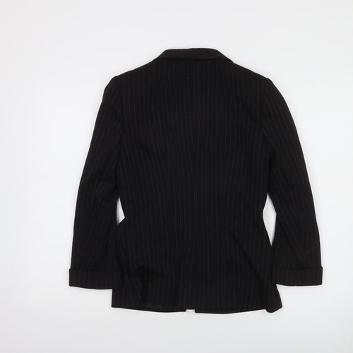 Miss Selfridge Women’s Black Pinstripe Slim Fit Blazer Size 8