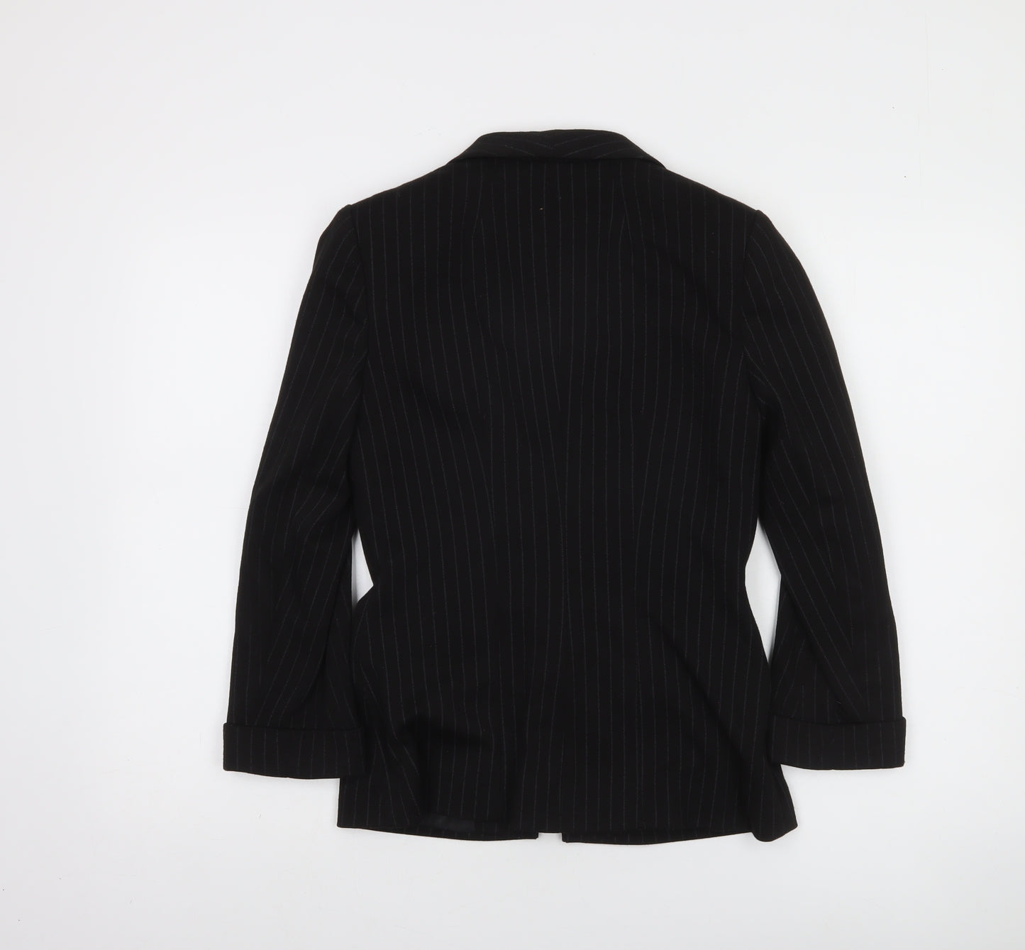 Miss Selfridge Women’s Black Pinstripe Slim Fit Blazer Size 8