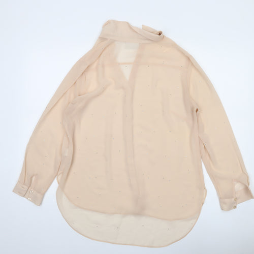 Wallis Petite Women’s Beige Sheer Chiffon Blouse M