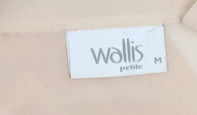 Wallis Petite Women’s Beige Sheer Chiffon Blouse M
