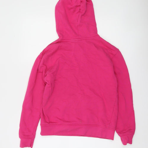 Adidas Women’s Pink Hooded Pullover Hoodie UK 8 Cotton Casual