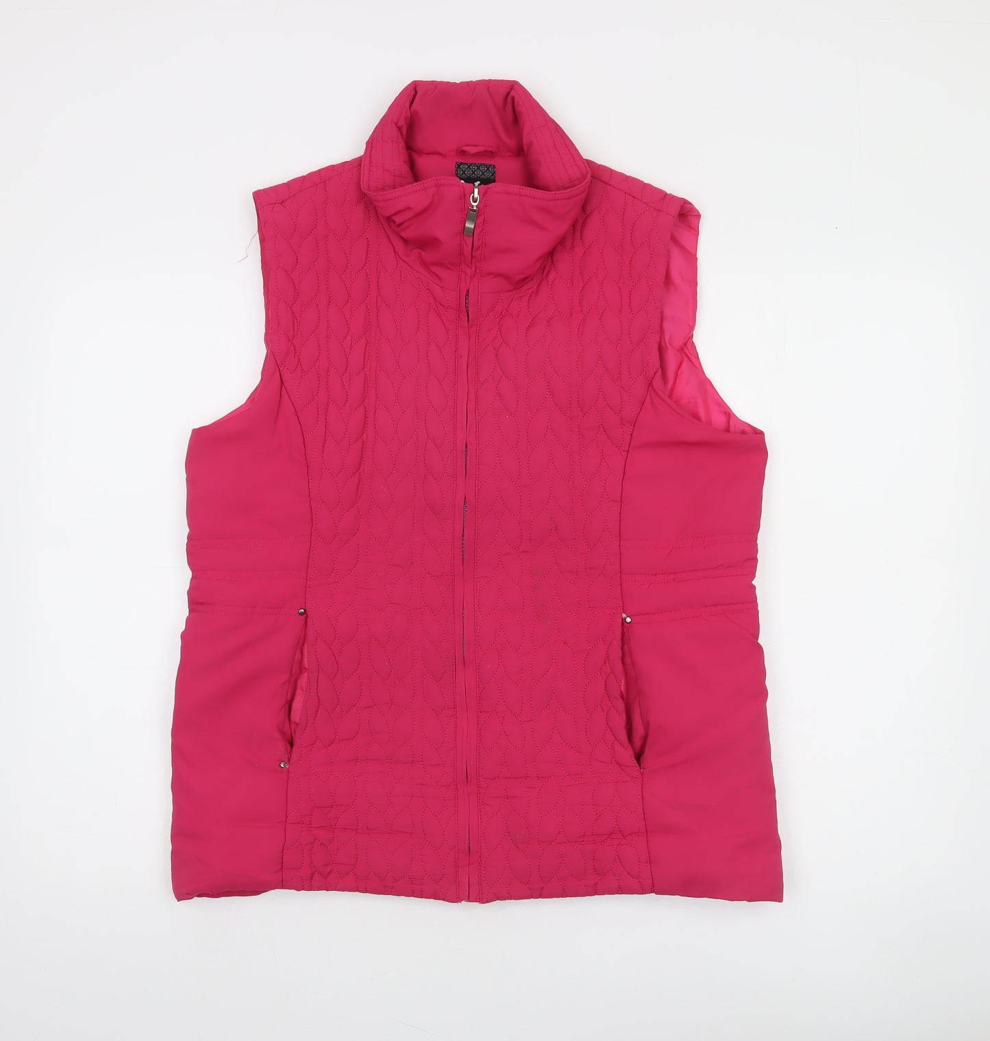 Voulez Vous Women Pink Quilted Sleeveless Waistcoat M
