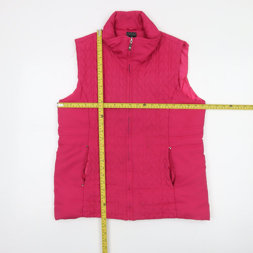 Voulez Vous Women Pink Quilted Sleeveless Waistcoat M