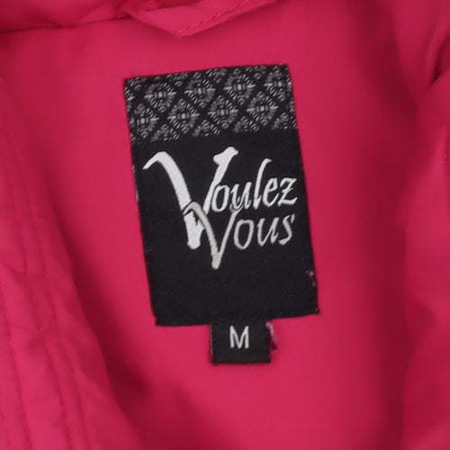 Voulez Vous Women Pink Quilted Sleeveless Waistcoat M
