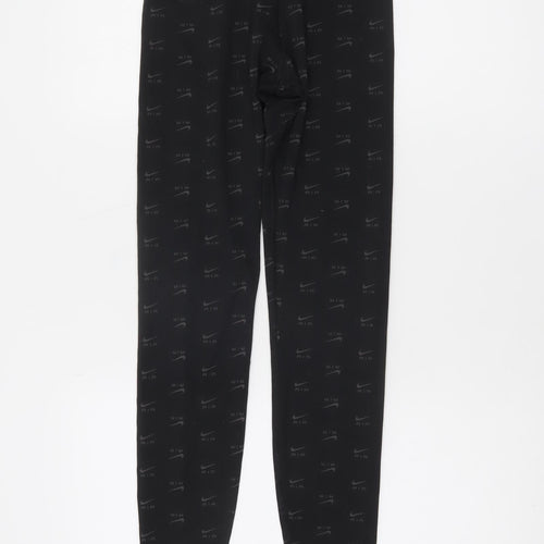 Nike Women Black XS Air Print Cotton Blend Leggings Activewear