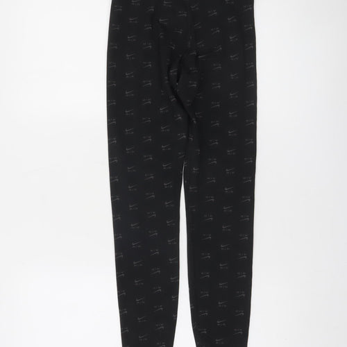 Nike Women Black XS Air Print Cotton Blend Leggings Activewear