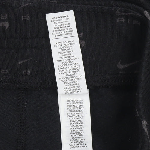 Nike Women Black XS Air Print Cotton Blend Leggings Activewear