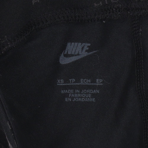 Nike Women Black XS Air Print Cotton Blend Leggings Activewear