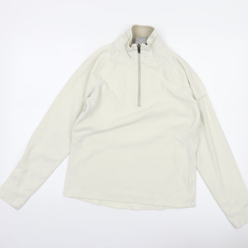 Trespass Womens Ivory Fleece 1/2 Zip Pullover Sweatshirt UK 12