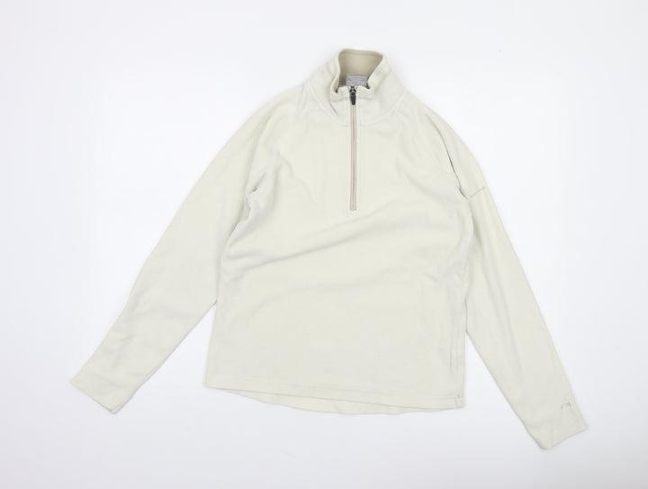Trespass Womens Ivory Fleece 1/2 Zip Pullover Sweatshirt UK 12