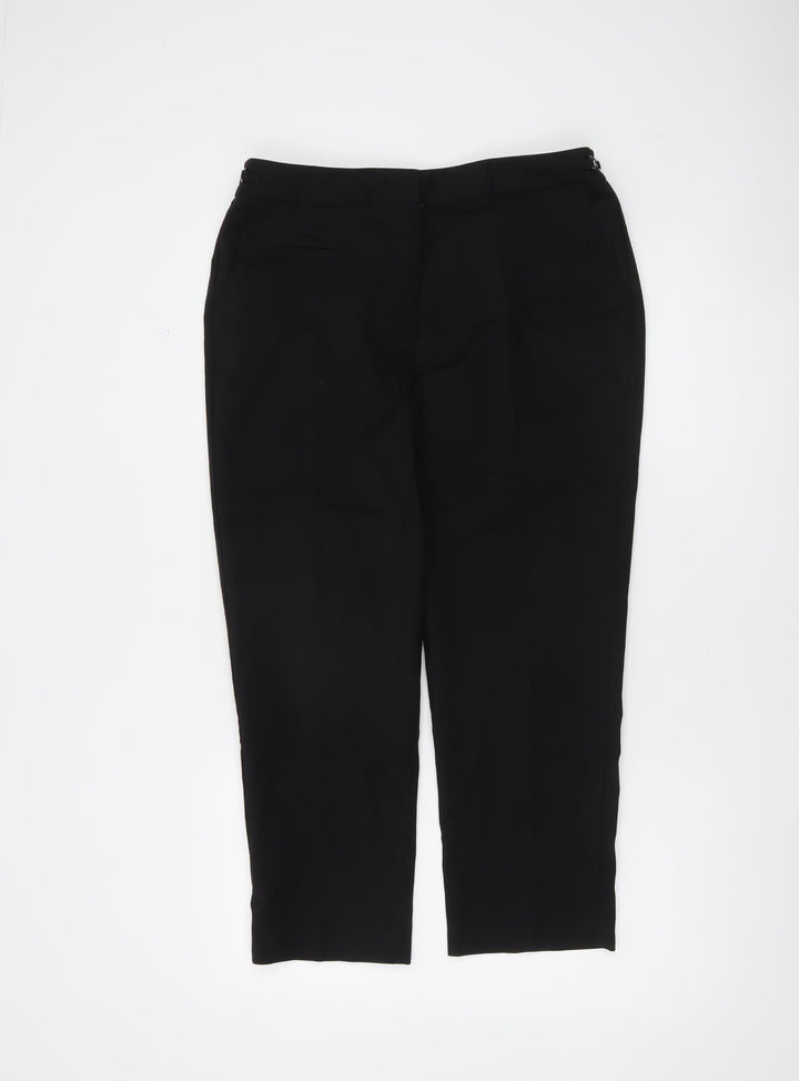 Jasper Conran Women's Black Tailored Stretch Trousers Size 12