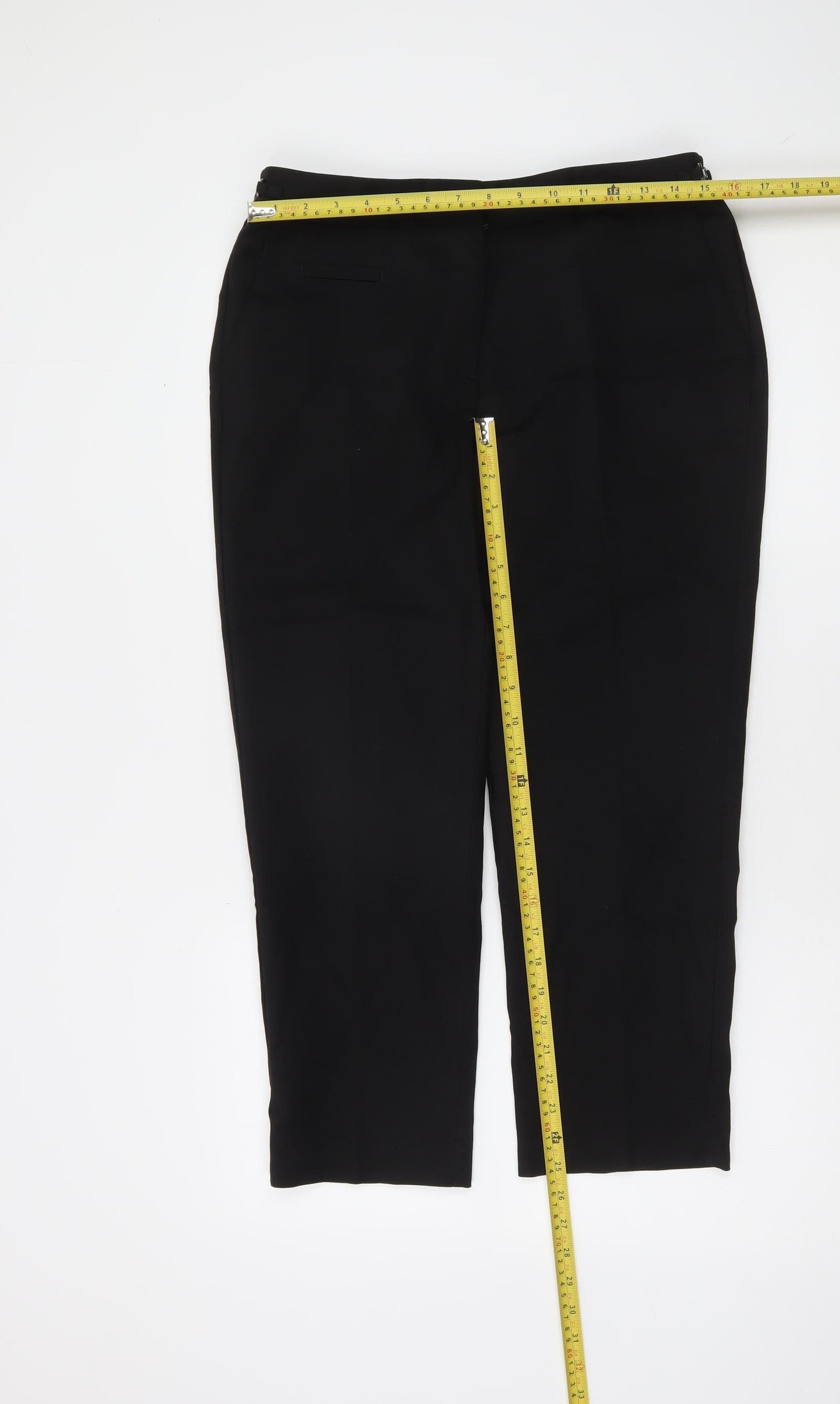 Jasper Conran Women's Black Tailored Stretch Trousers Size 12