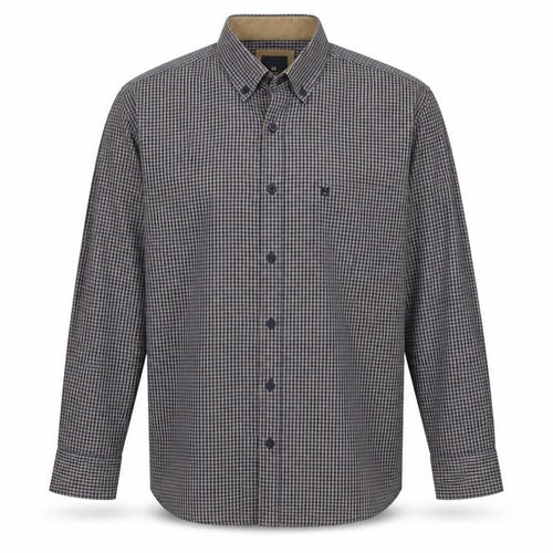 Marco Company Men's Blue Check Long Sleeve Button-Up Shirt XL